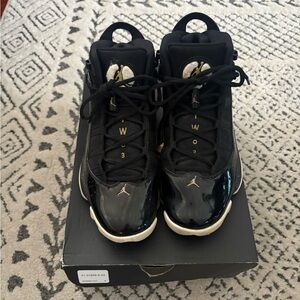 Jordan 6 Rings Black and Metallic Gold Shoes